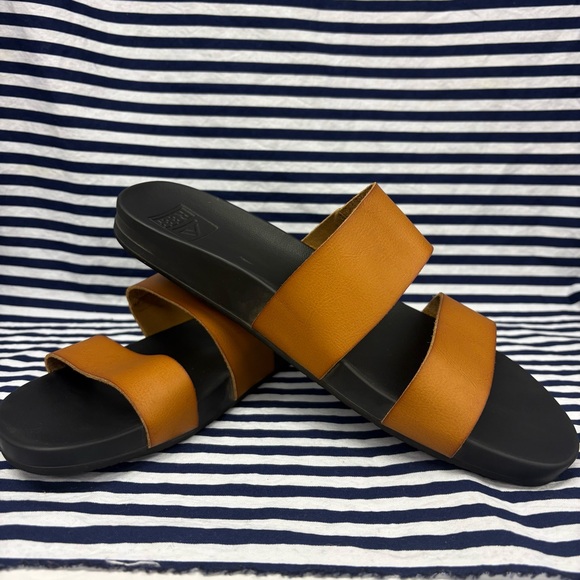 Reef Shoes - Women's Reef Brown & Black Cushion Vista Sandals Size 8